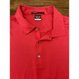 Nike Tiger Woods Polo Shirt Mens XL Red Black Snap Henley Blade Victory Sunday